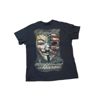 V for Vendetta “Divided we Stand” get down art shirt Large